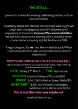 G&W EVENT - A Night at the NGV, Vivienne Westwood + Dinner @ JUNI