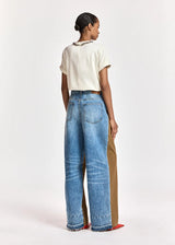 Krisp Fabric Mix Jeans