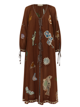 LAURENCE TIE FRONT SHIRTDRESS