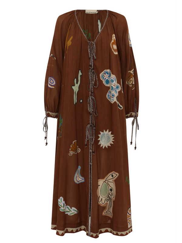 LAURENCE TIE FRONT SHIRTDRESS