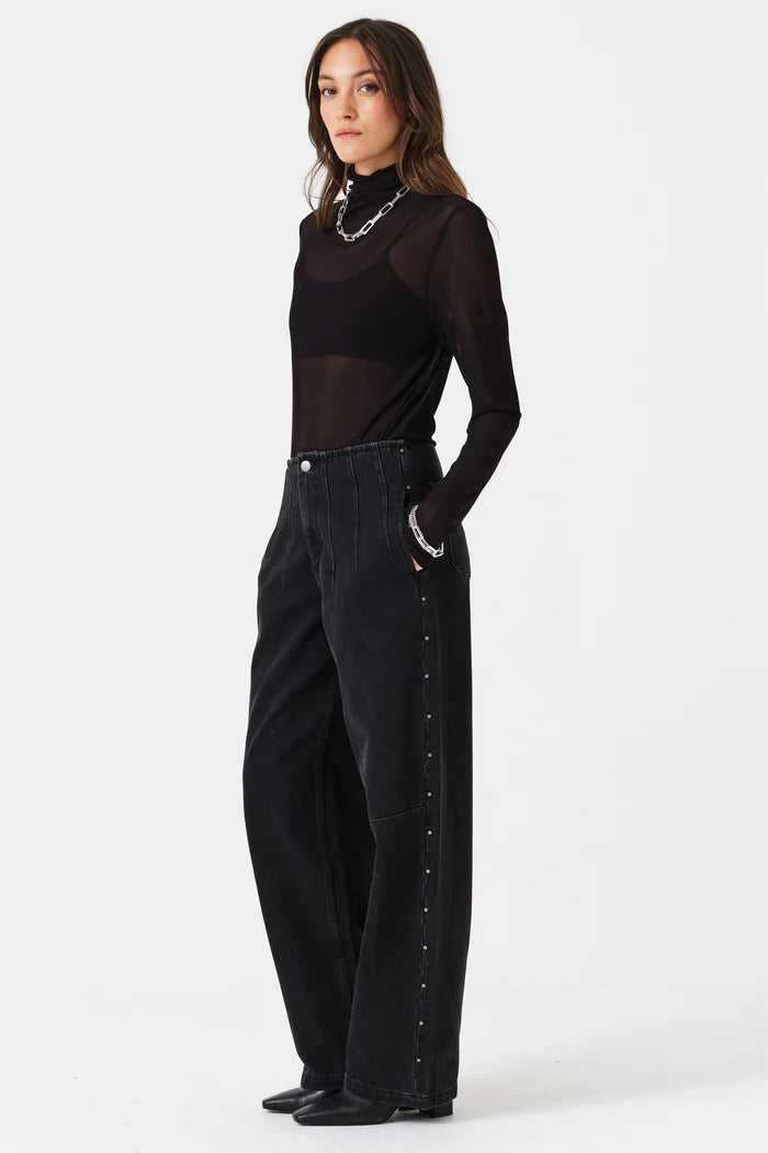 Noah Barrel Leg Studded Jean