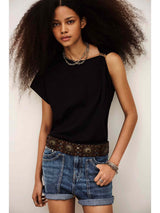 ALLIA short-sleeved T-shirt - BLACK