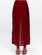 Catamaran Midi Skirt - Wine