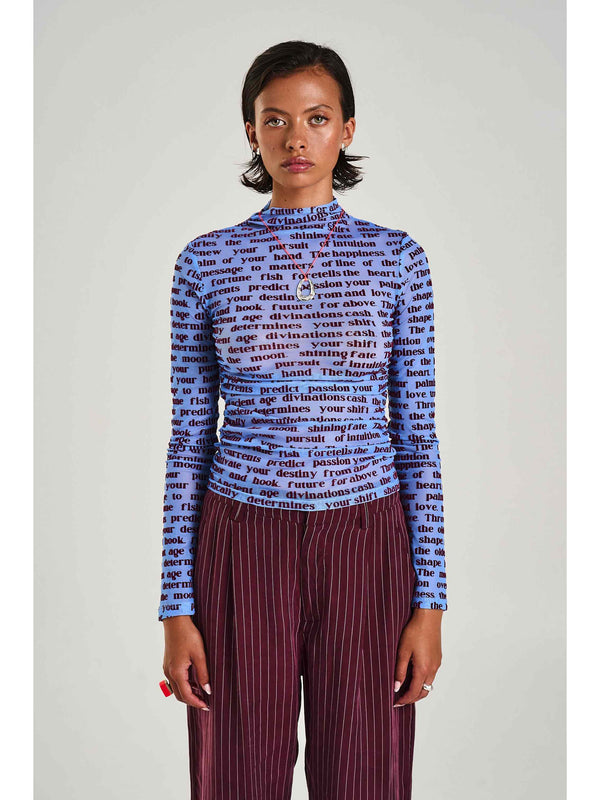 LS RUCHED TOP - FORTUNE TELLER