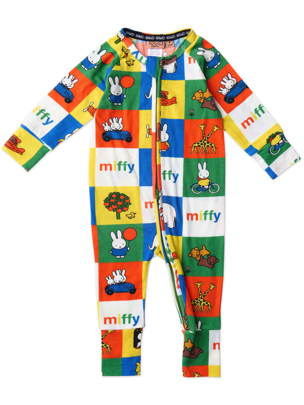 Kip&Co x Miffy Miffy's Adventures Organic Long Sleeve Zip Romper