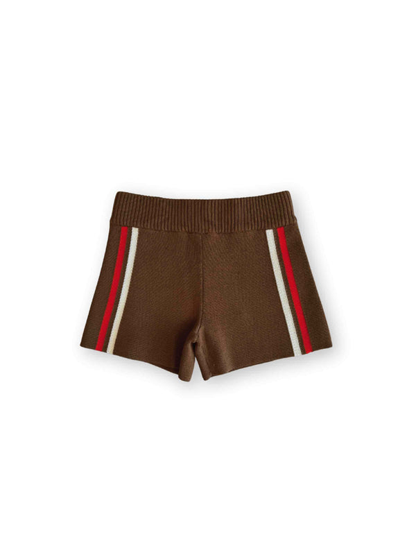 Organic Milano Knit Shorts - Brownie