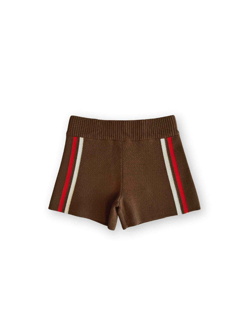 Organic Milano Knit Shorts - Brownie