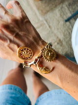 Gold Sun and Moon Charm Bracelet