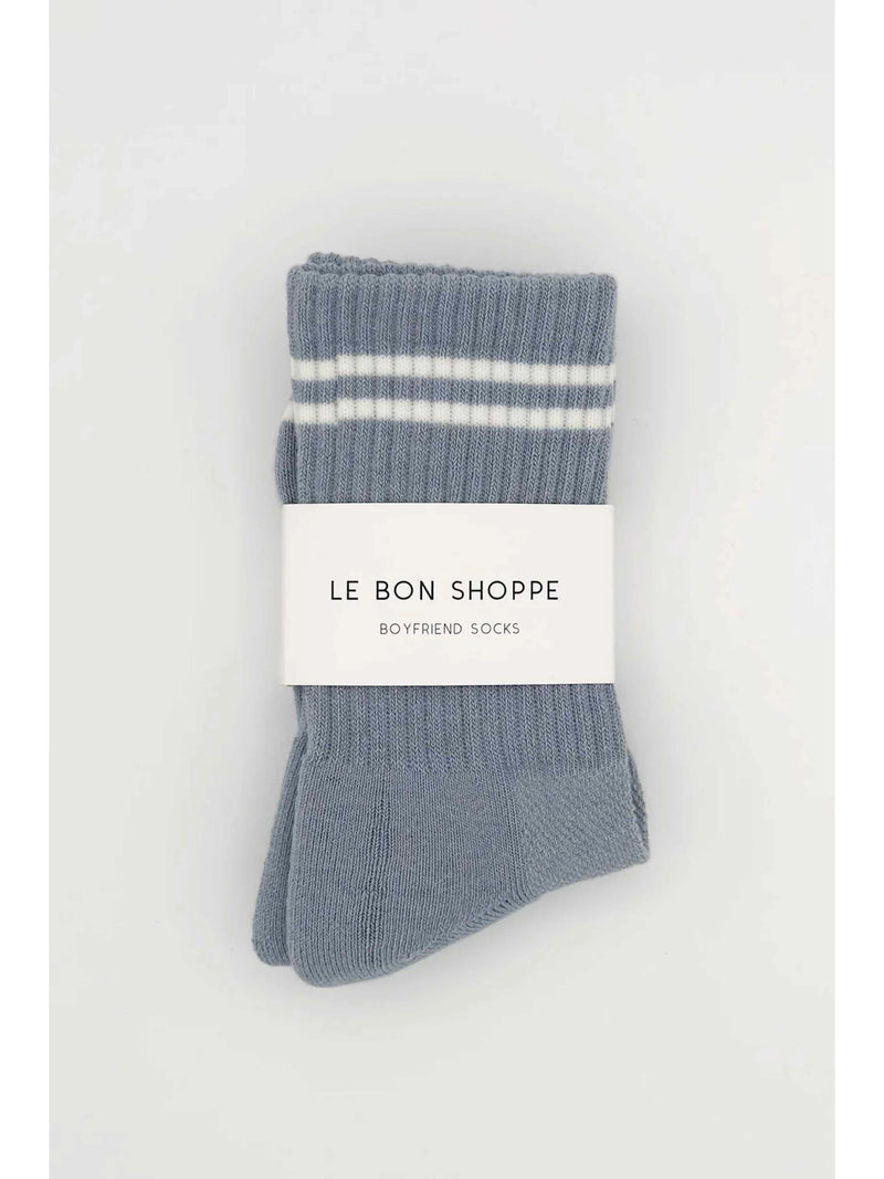 Boyfriend Socks - Blue Grey