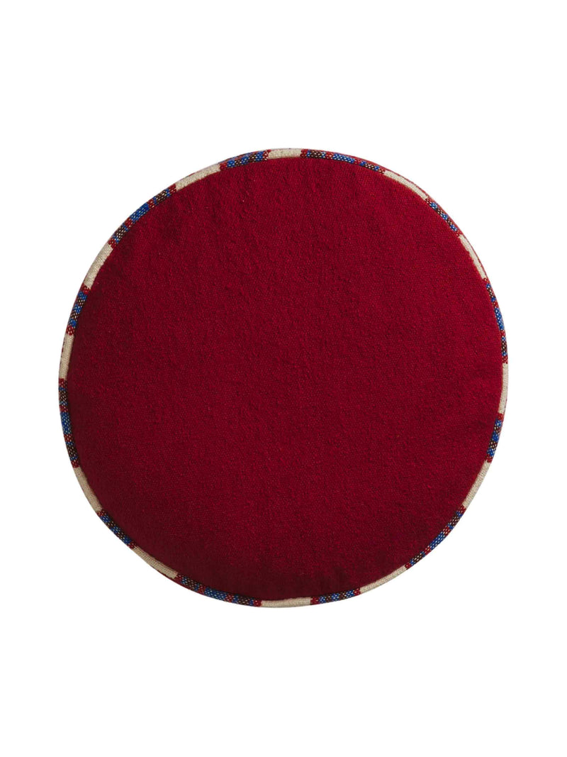 Delana Round Cushion - Crimson