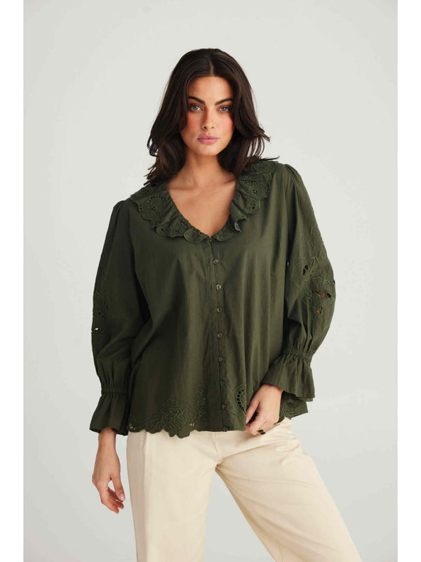 Sonnet Top - Dark Green