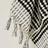 CRESCENT HAND TOWEL - BLACK & WHITE