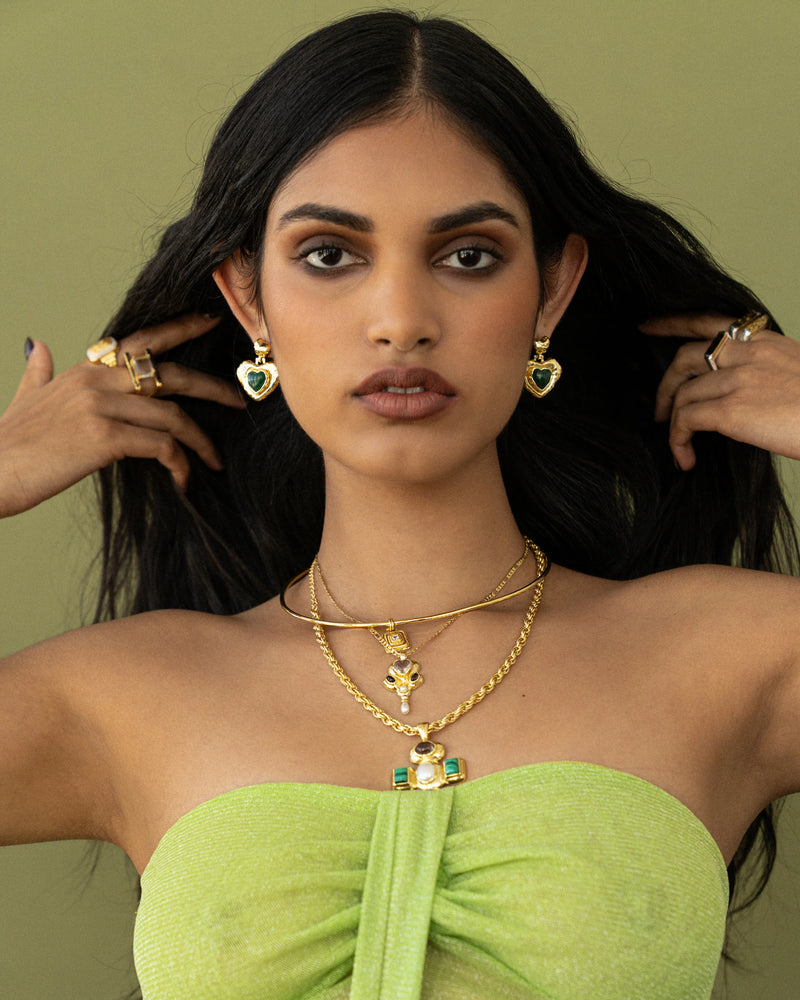 SURI Earrings | Green Aventurine