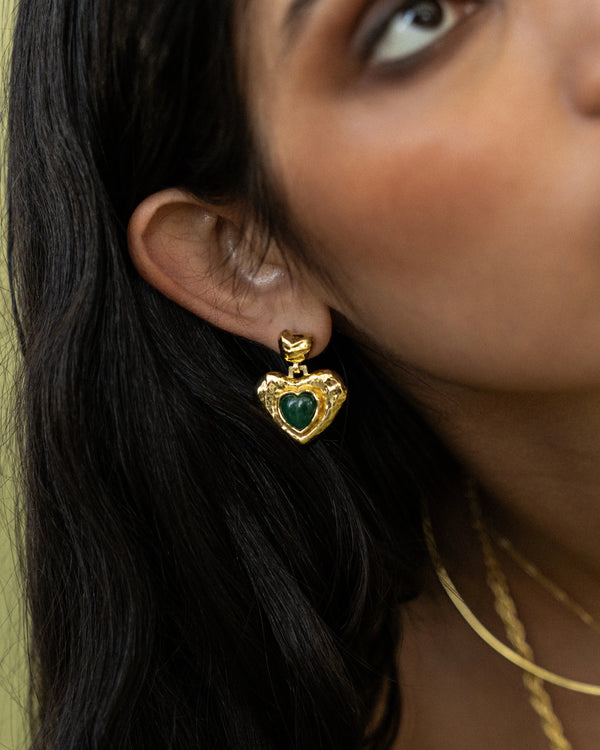 SURI Earrings | Green Aventurine