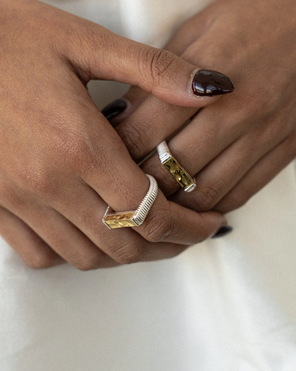 NISHA Ring | Mixed Metal