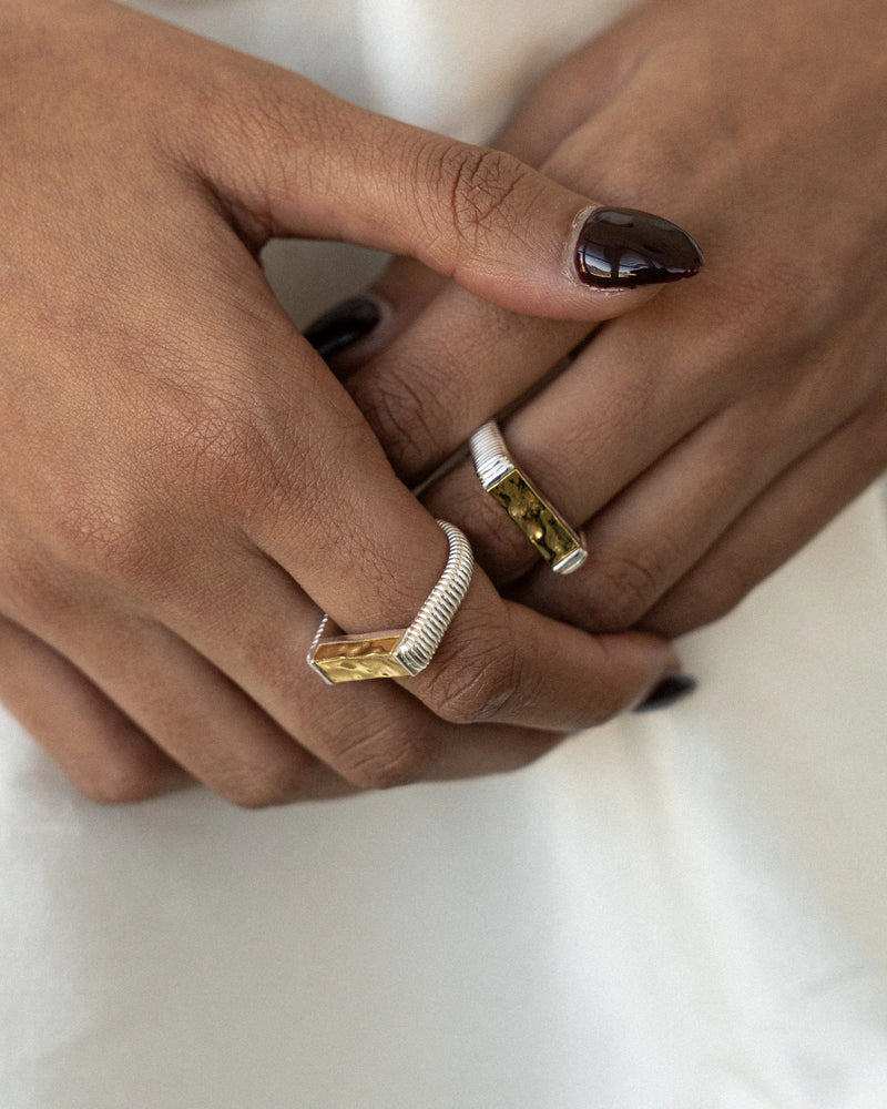 NISHA Ring | Mixed Metal