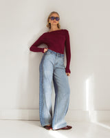 Nora Long Sleeve Top - Wine