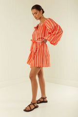 SARDINIA DRESS - ORANGE STRIPE