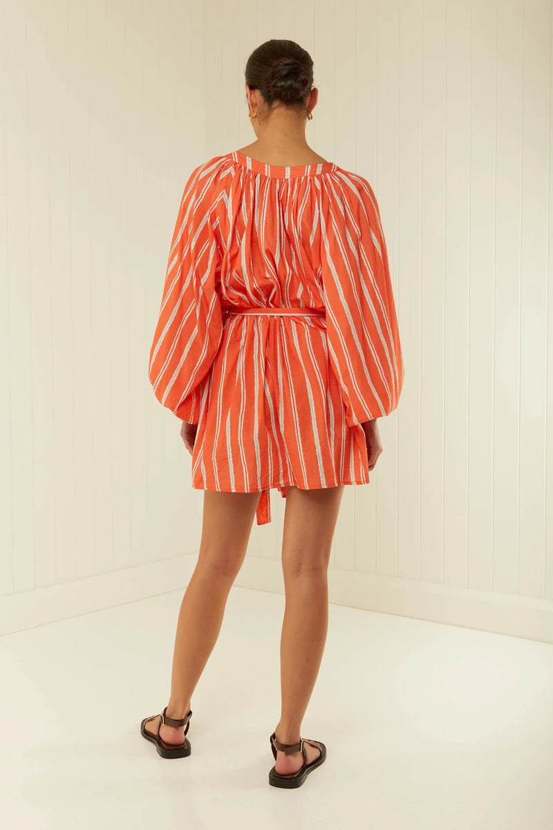 SARDINIA DRESS - ORANGE STRIPE