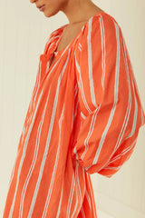 SARDINIA DRESS - ORANGE STRIPE