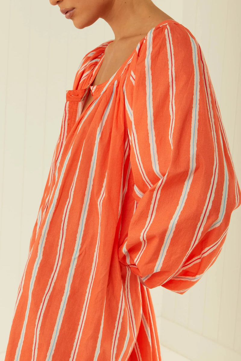 SARDINIA DRESS - ORANGE STRIPE