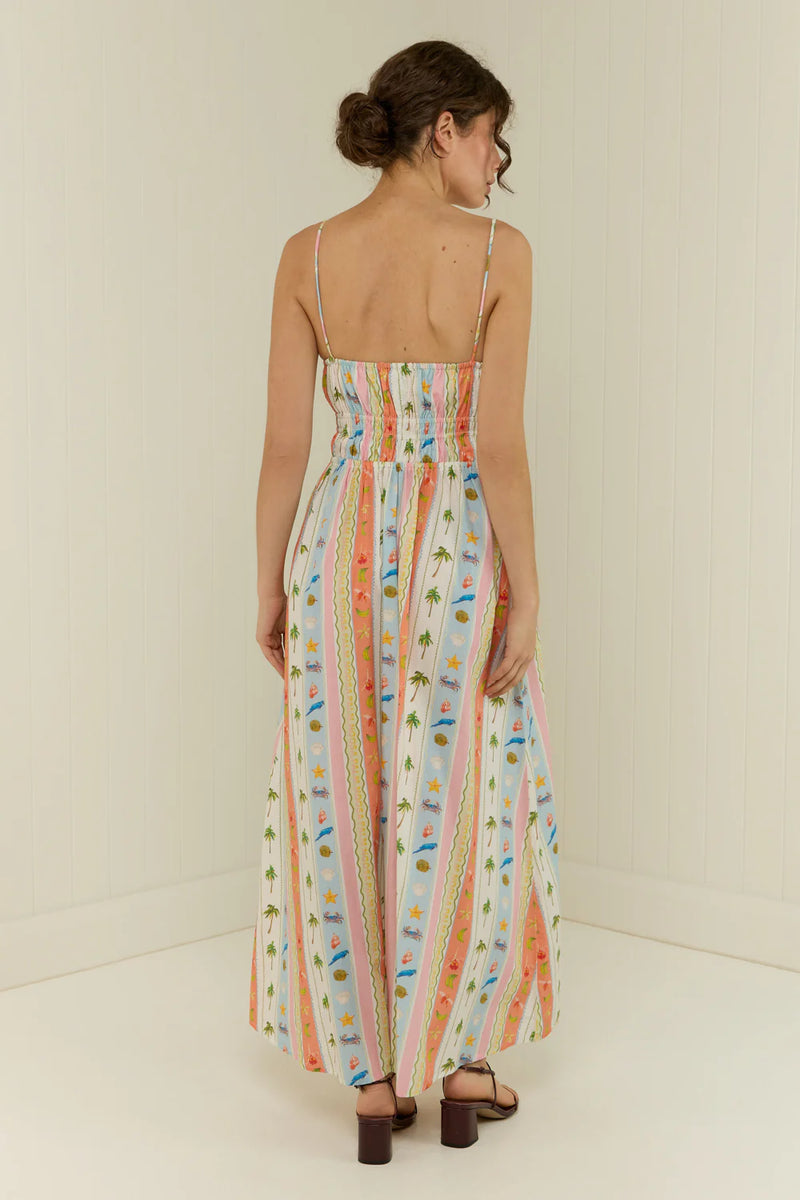 West Dress - Tropical Stripe