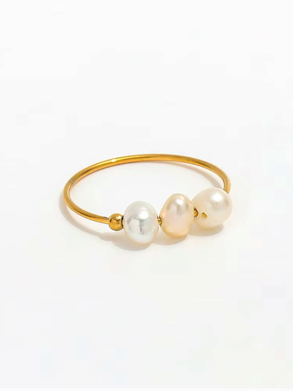 Fresh Water Pearl Trio Ring