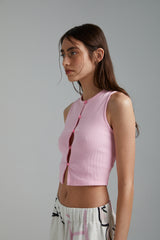 BUTTON UP TOP - PINK