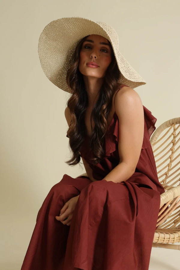 Sabrina Floppy Hat in Natural