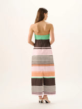 FRIEDA STRAPLESS DRESS - TANGO STRIPE