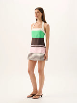 MAYA HALTER DRESS - TANGO STRIPE
