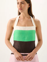 MAYA HALTER DRESS - TANGO STRIPE