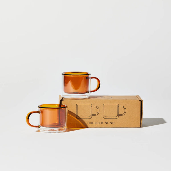SHORTY ESPRESSO CUP SET IN AMBER