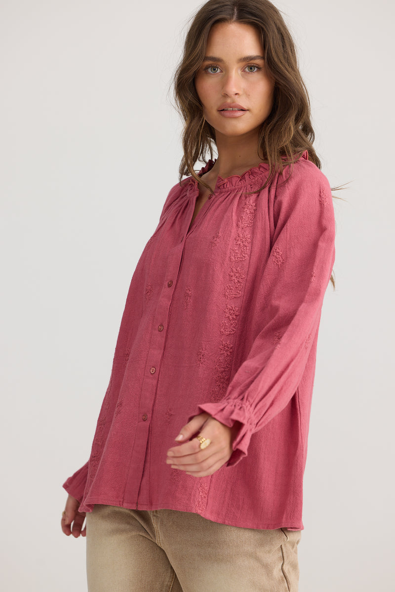 Gemini Blouse - Rose Pink