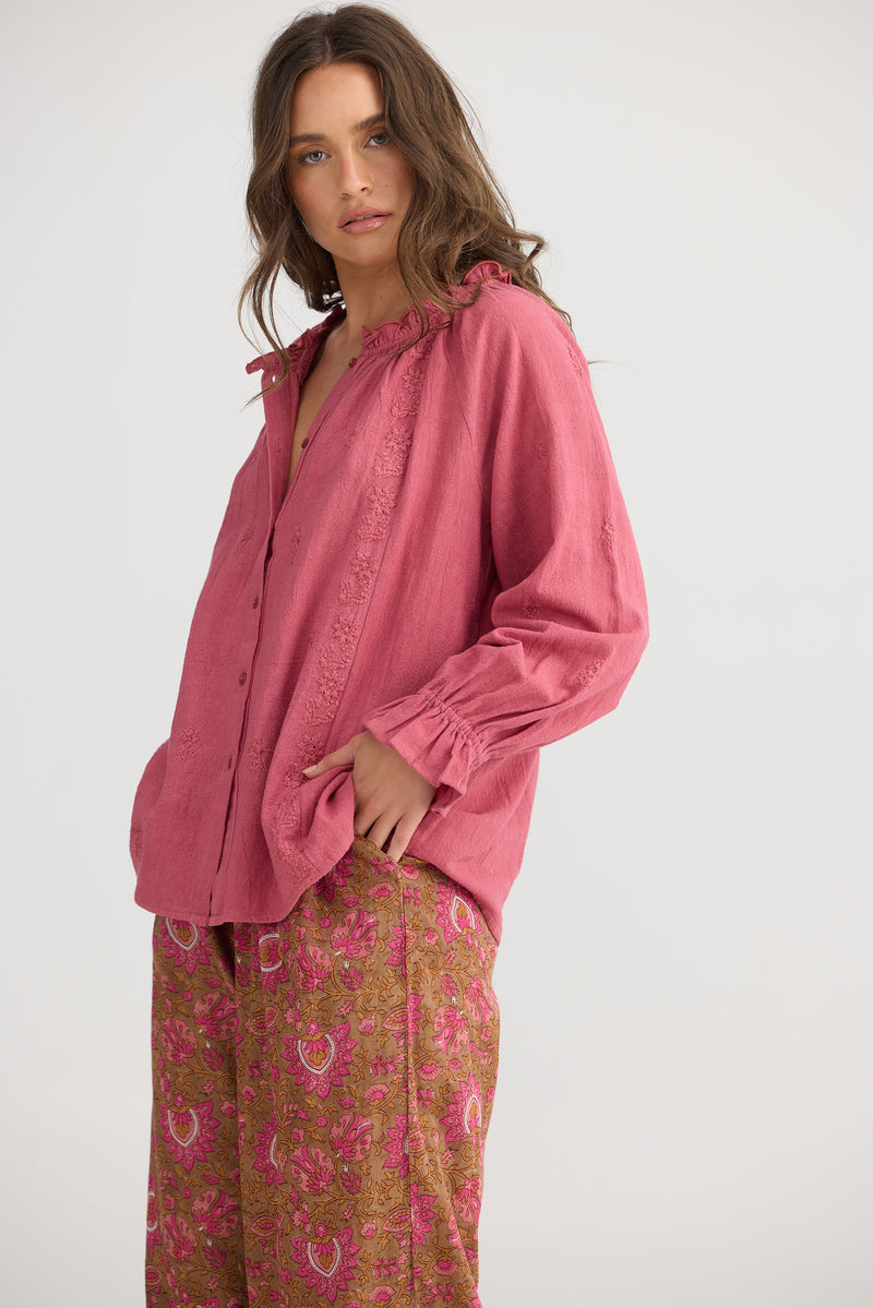 Gemini Blouse - Rose Pink
