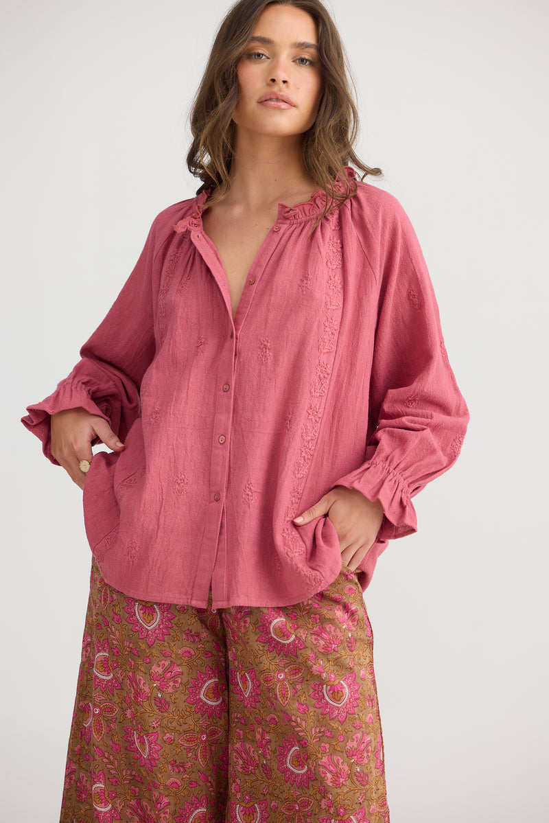 Gemini Blouse - Rose Pink