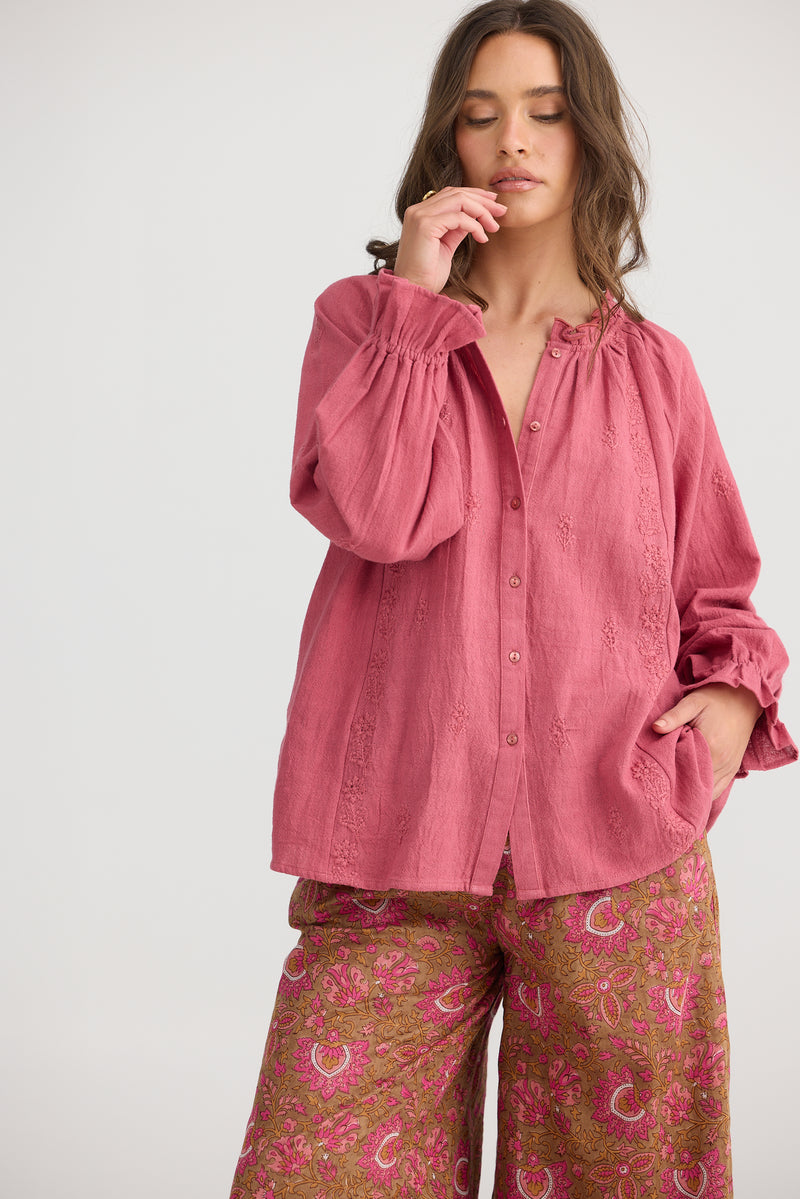 Gemini Blouse - Rose Pink