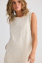 Chantilly Dress - Natural Embroidery