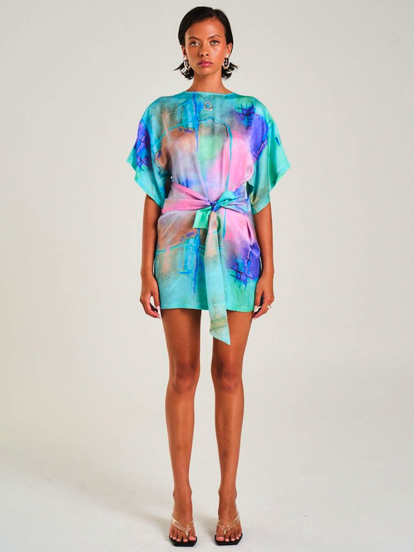 TIE FRONT DRESS - H2O