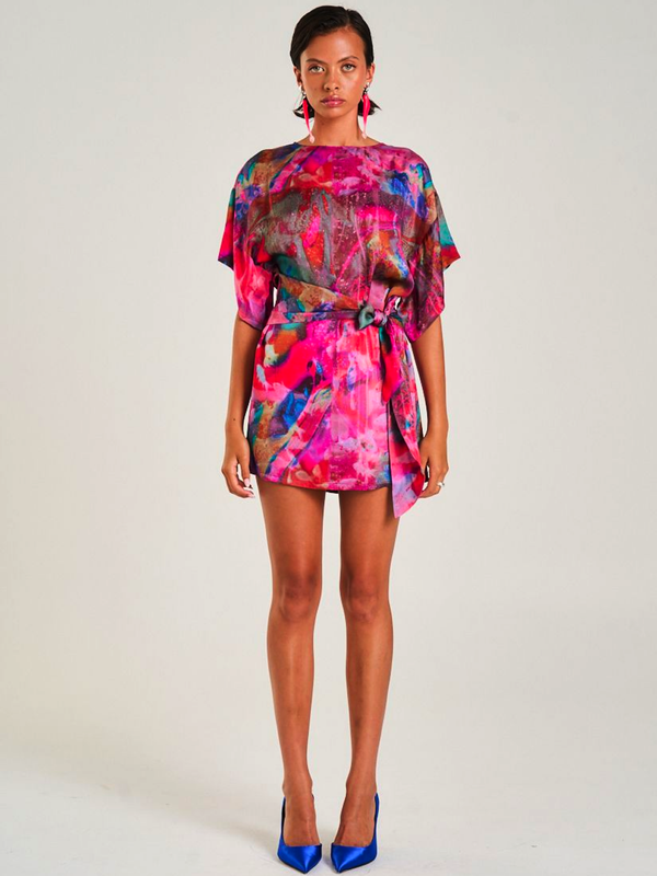 TIE FRONT DRESS - FISH TANK