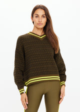 CASTILLA CLEMENTINE KNIT CREW - OLIVE