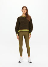 CASTILLA CLEMENTINE KNIT CREW - OLIVE