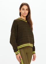 CASTILLA CLEMENTINE KNIT CREW - OLIVE