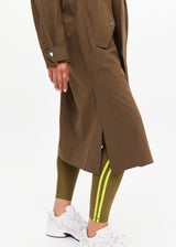 JAMES HOODED TRENCH COAT - OLIVE