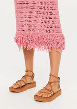 Bahia Helena Knit Fringe Dress - Paradise Pink