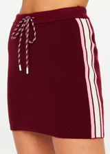 Zelma Knit Mini Skirt - Bordeaux