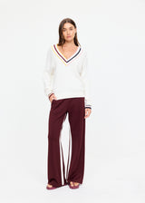 JOSETTE V NECK KNIT SWEATER