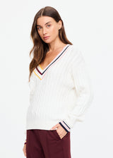 JOSETTE V NECK KNIT SWEATER
