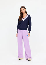 Soul Cal Wide Leg Track Pant - Violet