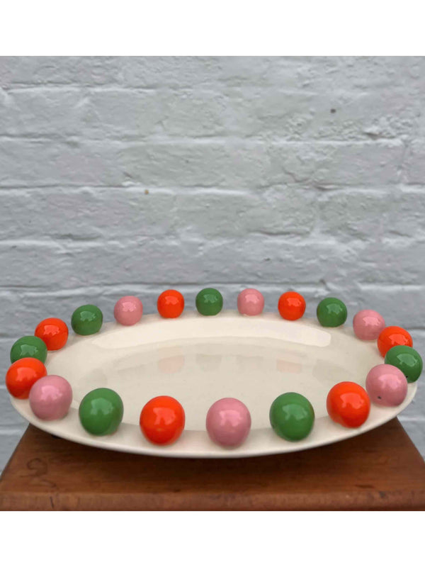 Bubble Plate - Pink, Green and Orange
